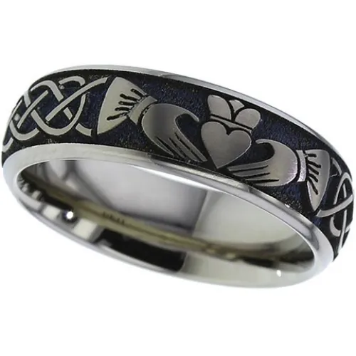 Celtic Claddagh Titanium Wedding Ring (2204Claddagh)